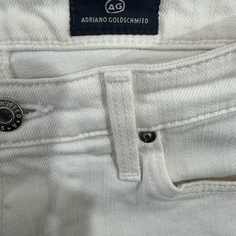 AG Adriano Goldschmied Elegant white Cream jeans the Stilt Cigarette leg 27R - Picture 5 of 7